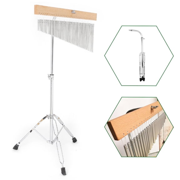 Bar Chimes Single-Row Wind Chime 36-Tone With Tripod Stand Percussion Instrument for Music Classrooms, Music Performance