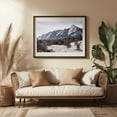 thumbnail image 3 of Frozen Flatirons - Boulder Colorado Photography Mountain Snow Winter Nature Landscape Forest Scenic Black Framed Wall Art Print 5 x 7 inches, 3 of 4