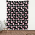 thumbnail image 4 of Ambesonne Modern Fabric by the Yard Upholstery, Abstract Forms and Flower, 10 Yards, Charcoal Grey Pink White, 4 of 5