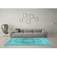 thumbnail image 3 of Ahgly Company Indoor Rectangle Persian Light Blue Traditional Area Rugs, 5' x 7', 3 of 4