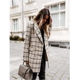 thumbnail image 4 of utcoco Womens 2026 Fashion Tweed Blazers Business Casual Double Breasted Open Front Plaid Blazer Jackets, 4 of 5