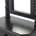 thumbnail image 4 of Benjara BM217290 Traditional Wooden Table Mirror with 1 Drawer, Black & Silver - 20 x 8.5 x 14 in., 4 of 5