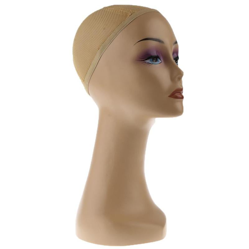 Female Mannequin Manikin Head Model for Wig Glasses Hat Display with Hairnet 