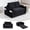 Black, variant on YWEN 54 Inch Convertible Sleeper Sofa Bed, Pull Out Loveseat Sleeper Sofa & 2 in 1 Fold Out Floor Couch with Pillows, Side Pockets, Cup for Living Room Bedroom Lounge