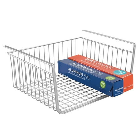 Mdesign Under Shelf Hanging Wire Storage Basket For Kitchen Pantry Mdesign Under Shelf Hanging Wire Storage Basket For Kitchen Pantry Silver