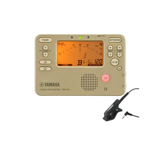 Sintonizador Metronome Yamaha TDM-710GL Gold con micrófono TM-40BK