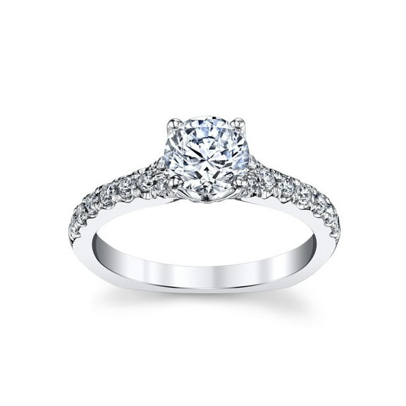 Beautiful 1.1CTW Diamond Engagement Ring in 14k White Gold