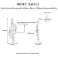 thumbnail image 4 of Rosec Jewels - Lab Grown Diamond Bypass Earrings (EF-VS Quality) - Designer Earrings Ready to Gift for Anniversary, 18K White Gold, 4 of 7
