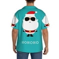 thumbnail image 3 of Honeii Cute Santa Claus for Men's Short-Sleeved Button-Up Collared Shirt Featuring A Pocket, Perfect for Beach Vacations, And Travel Adventures.-Large, 3 of 5