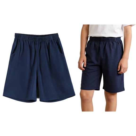 Uniform Shorts for Girls Flat Front Shorts with Elastic Waist Back To School Outfits Preppy School Shorts 14-15 Years