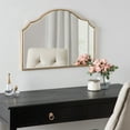 thumbnail image 4 of Kate and Laurel Leanna Glam Horizontal Wall Mirror, 18 x 24, Gold, Sophisticated Large Mirror for Wall, 4 of 7