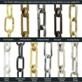 thumbnail image 4 of RCH Hardware CH-21-AB-3 Decorative Antique Solid Brass Chain for Hanging, Lighting - Rectangles with Circular Connecting Rings and Welded Links (3 ft/1 Yard), 4 of 9