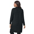 thumbnail image 2 of Jessica London Women's Plus Size Cable Duster Sweater, 2 of 4