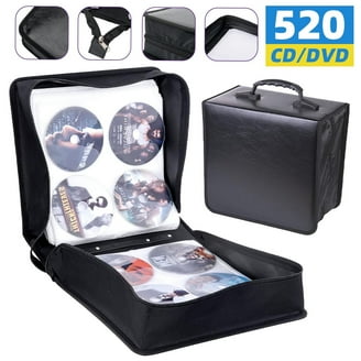 alavisxf xx Large Capacity CD DVD Case with Zipper Nylon Black