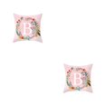 thumbnail image 1 of maskred Pillowcase Comfortable Pillow Cover Alphabet Design Floral Printed Pattern Pillow Cover Home Office Sofa Cushion Case 2 2Set, 1 of 6