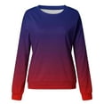 thumbnail image 4 of Woman Long Sleeve Round Neck Printing Blouse Autumn Causal Pullover Tops for Women Fashion Red,M, 4 of 5