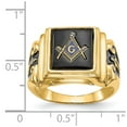 thumbnail image 5 of Solid 14k Yellow Gold Men's Masonic Ring Band Size 10, 5 of 6