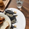 thumbnail image 3 of Graduate Round 13 Inch Placemats Set of 2, Funny Words Modern Art HeatResistant Non Slip Place Mats for Dining Table, Wipeable Braided Kitchen Table Mats for Housewarming, 3 of 9