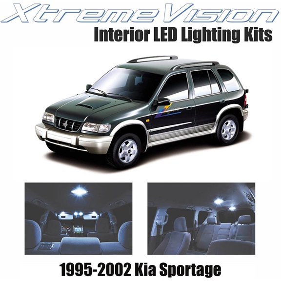 XtremeVision Interior LED for Kia Sportage 1995-2002 7 Pieces Cool White Interior LED Kit   Installation Tool