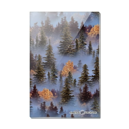 

Trees Forest Woods Outdoors Camping Pattern Rectangle Acrylic Fridge Refrigerator Magnet