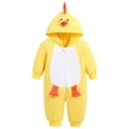 thumbnail image 2 of Baby Girls Long Sleeve Hooded Zipper Jumpsuit Chicken Costume Toddler Animal Costume Cosplay Costume Kids Halloween Costumes Size 0-18 Months, 2 of 9