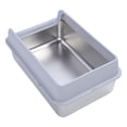 thumbnail image 1 of CAJA de Para Gatos Cerrada de Acero Conpa inoxidable, Bandeja de de metal inodoro antisalpicaduas, 1 of 7