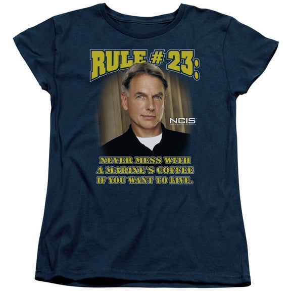 Trevco Ncis-Rule 23 - Short Sleeve Womens Tee - Navy- Medium
