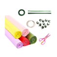 thumbnail image 4 of 5 piezas de papel crepé, 20 piezas de alambre de hierro floral verde para arreglos florales artificiales Estilo A, 4 of 9