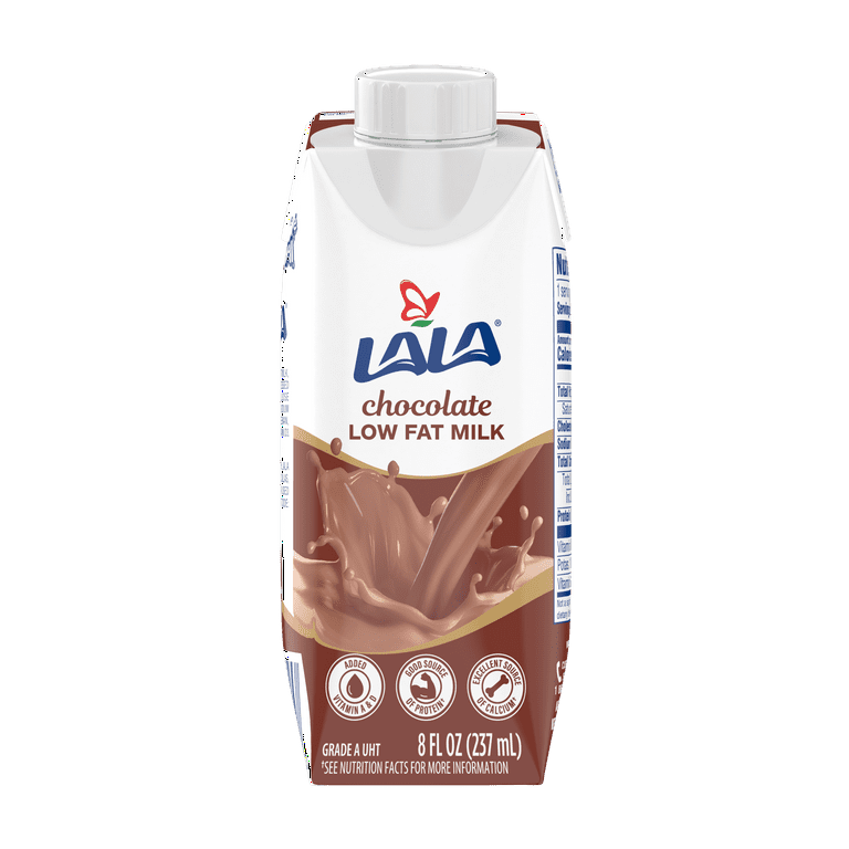 chisaki (LALA／NATURAL) LALA Low Fat Shelf-Stable Milk Drink, Chocolate, 8.25 oz Carton