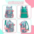 thumbnail image 3 of Pink Kids Backpack for School Girls Backpacks with Pen Bag Lunch Box School Bags for Elementary Student, 3 of 7