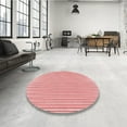 thumbnail image 4 of Ahgly Company Machine Washable Indoor Square Transitional Pink Area Rugs, 8' Square, 4 of 7