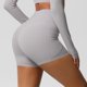 thumbnail image 2 of Pantalones Cortos de Yoga de Cintura Alta, Cómodo Fitness Deportivo, Pantalones de Secado Apretados Transpirables para Mujeres, 2 of 9