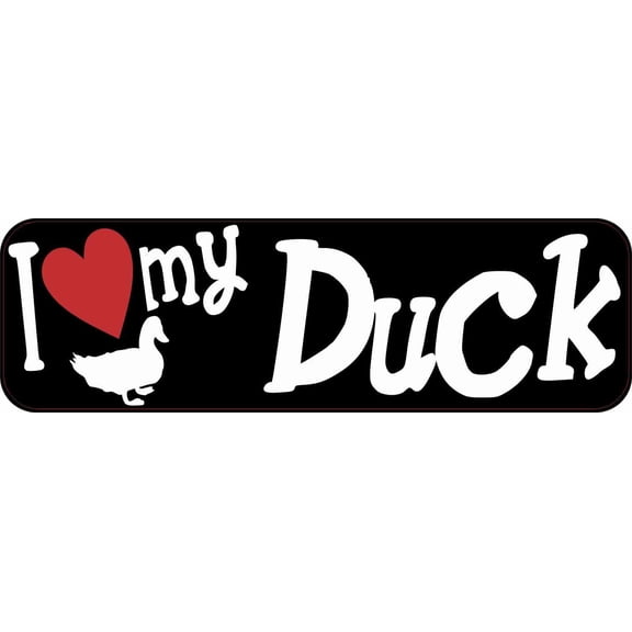10in x 3in I Love My Duck Bumper Sticker Vinyl Truck Window Pet Decal