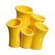 thumbnail image 4 of Organizador multifuncional de cerámica coral para baño, versátil y decorativo. Amarillo, 4 of 9
