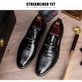 thumbnail image 4 of Qiaocaity Mens Shoes on Clearance, Up to 20% off, formal Casual Shoes Business Leather Shoes Pointed Casual Men's Shoes Black 42, 4 of 8