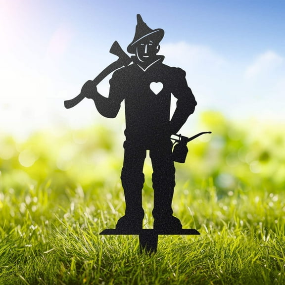 RealSteel Wizard of Oz Garden Art Stakes - Set 2 - Outdoor Metal Yard Decor Featuring Scarecrow, Tin Man & Cowardly Lion