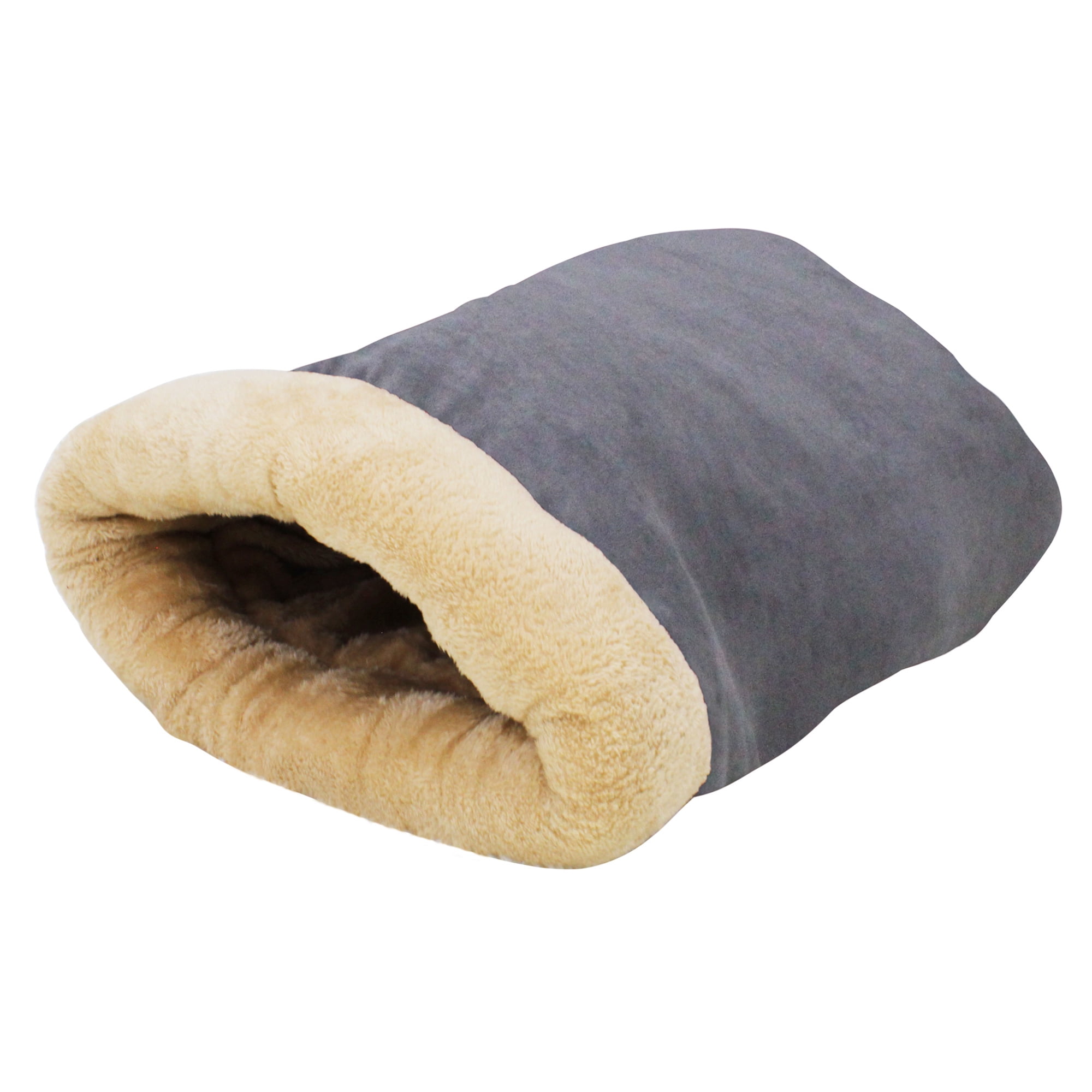 GOOPAWS 4 in 1 Self Warming Burrow Cat Bed, Pet Hideway Sleeping Cuddle Cave