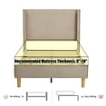 thumbnail image 4 of Zanmintaobo Twin Corduroy Upholstered Bed with 42.5" Wingback Headboard,Metal & Wood Slats,No Box Spring Needed,Easy Assembly,Mink, 4 of 8