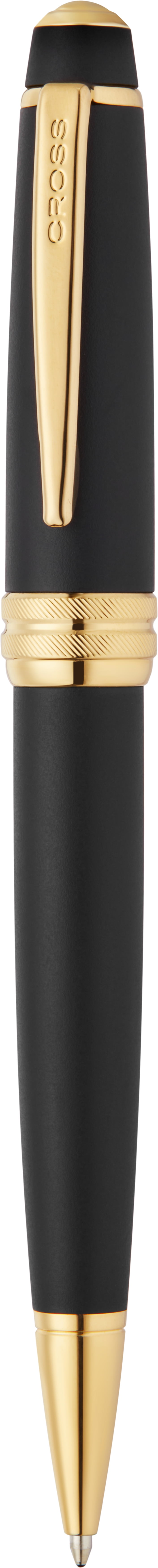 Cross Bailey™ Matte Black Lacquer with 23KT Gold PVD Appointments Ballpoint Pen