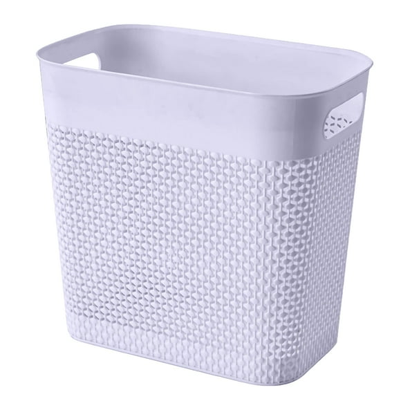 Uujoly Petite Poubelle en Plastique Corbeille à Déchets pour Salles de Bains Buanderie Cuisines Bureaux Chambres d'Enfants Dortoirs (Gris 3 Gallons)