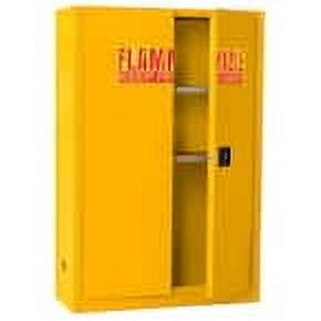 Sandusky 45-Gal. Steel 2-Door Freestanding Flammable Safety Cabinet, Yellow