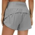 thumbnail image 1 of 4" Low Rise Athletic Track Shorts for Women with Liner Quick Dry Running Gym Shorts Zipper Pocket Workout Flowy, 1 of 5