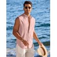 thumbnail image 3 of COOFANDY Mens Black Casual Tank Top Summer Beach Sleeveless Shirts Vacation Textured Button Down Tank Shirt, 3 of 6