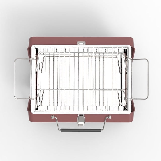 Estufa de barbacoa portátil plegable para exteriores Estufa de barbacoa para el hogar Estufa de barbacoa pequeña Horno de acero inoxidable con carbón
