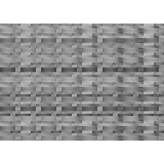 Ahgly Company Indoor Rectangle Patterned Dark Gray Area Rugs, 7' x 10'