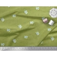 thumbnail image 2 of Soimoi Green Rayon Fabric Leaves & Anemone Floral Print Fabric by Yard 42 Inch Wide, 2 of 3