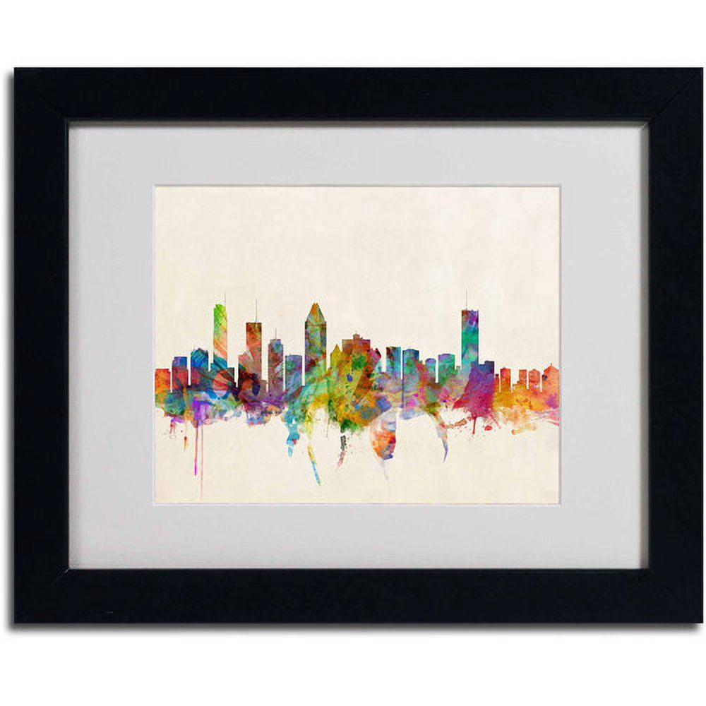 Trademark Fine Art "Montreal, Canada" Canvas Art by Michael Tompsett, Black Frame