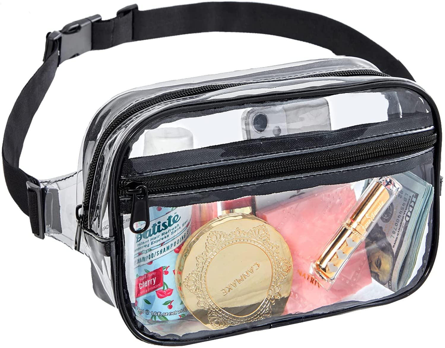 Maylisacc Clear Fanny Pack, Stadium Approved Clear Waist Pack for Women Men, Fashion Belt Bag