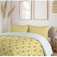 thumbnail image 5 of Ambesonne Fruits Duvet Cover Sets, Avocado Watermelon Orange, 2-King, Yellow Pink and Green, 5 of 6