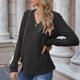 thumbnail image 4 of ICHUANYI Clearance Women's And Winter Fashion Solid Knitted Button Tops T-shirt ICHUANYI "ICHUANYI", 4 of 8